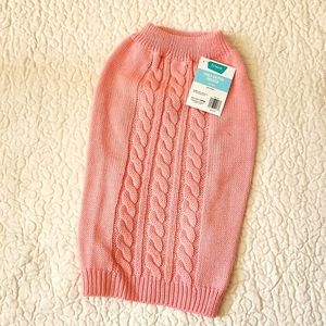 NWT pink Frisco dog sweater size L.